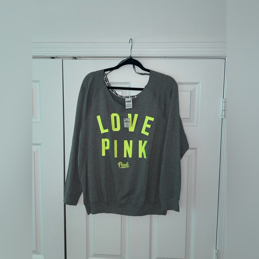 Neon Green “LOVE PINK” sweater from Victoria’s Secret PINK
